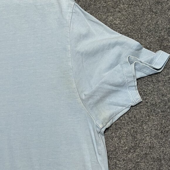 Vintage Guess Originals Light Blue Embroidered Logo T-Shirt L - Picture 10 of 12